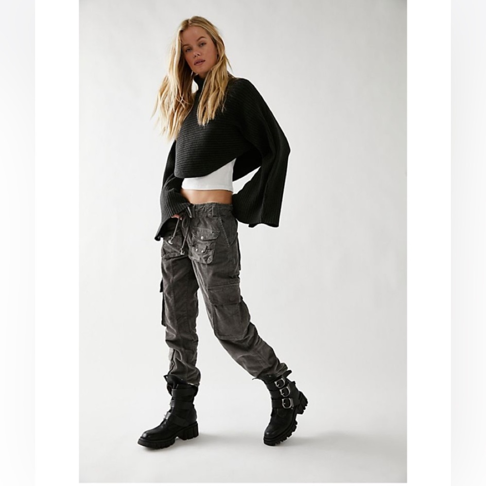 Free People gray corduroy cargos